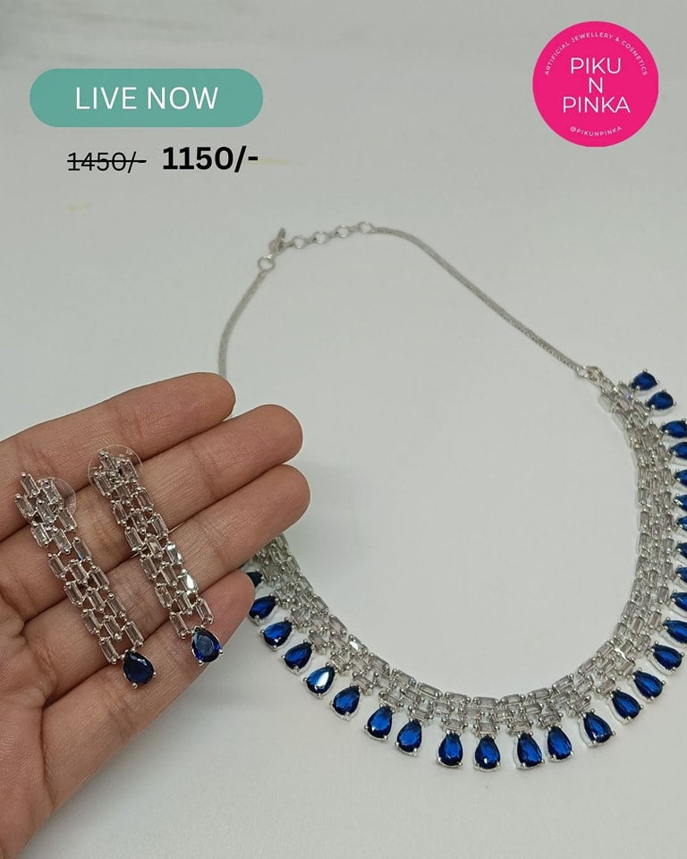 Royal Sapphire Necklace Set