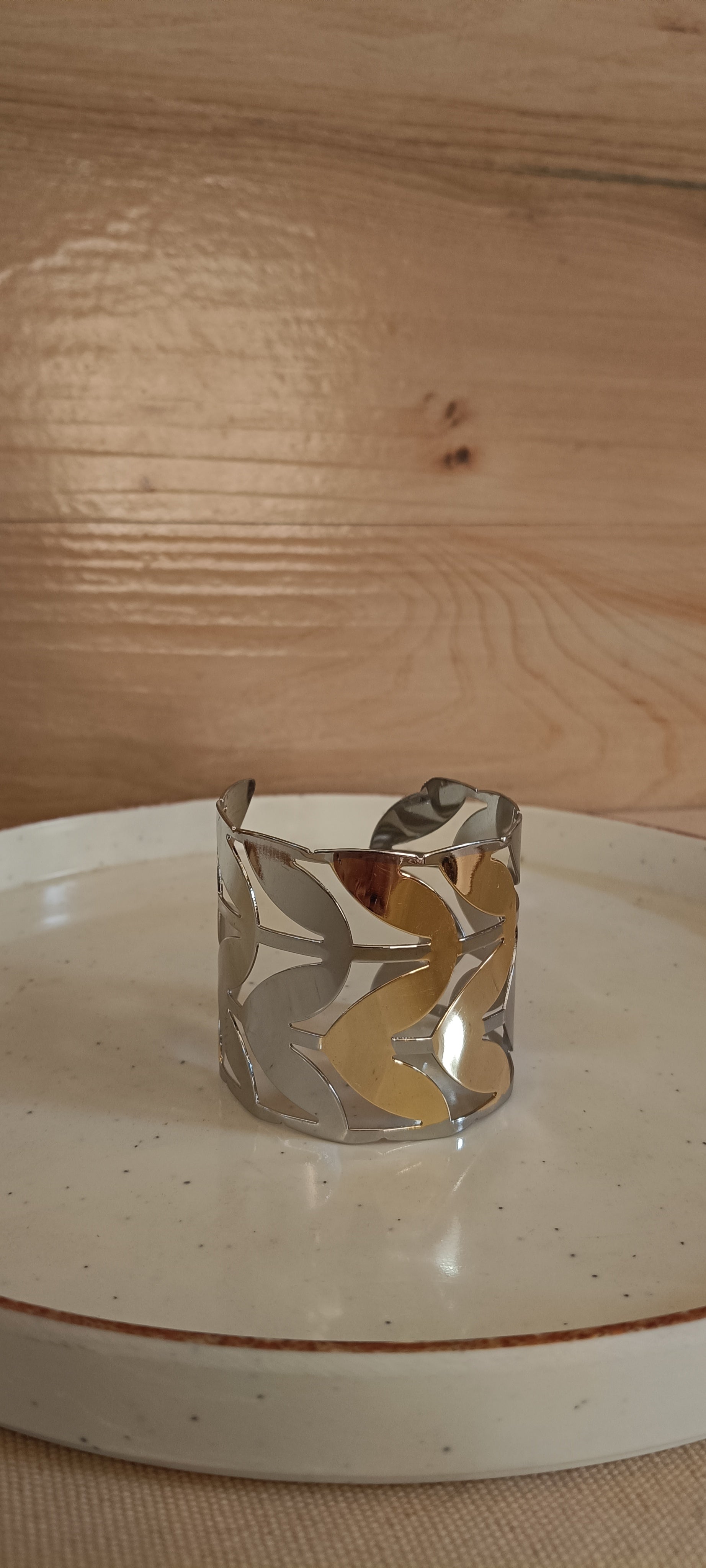 Nature’s Statement: Chic Cutwork Leaf Cuff