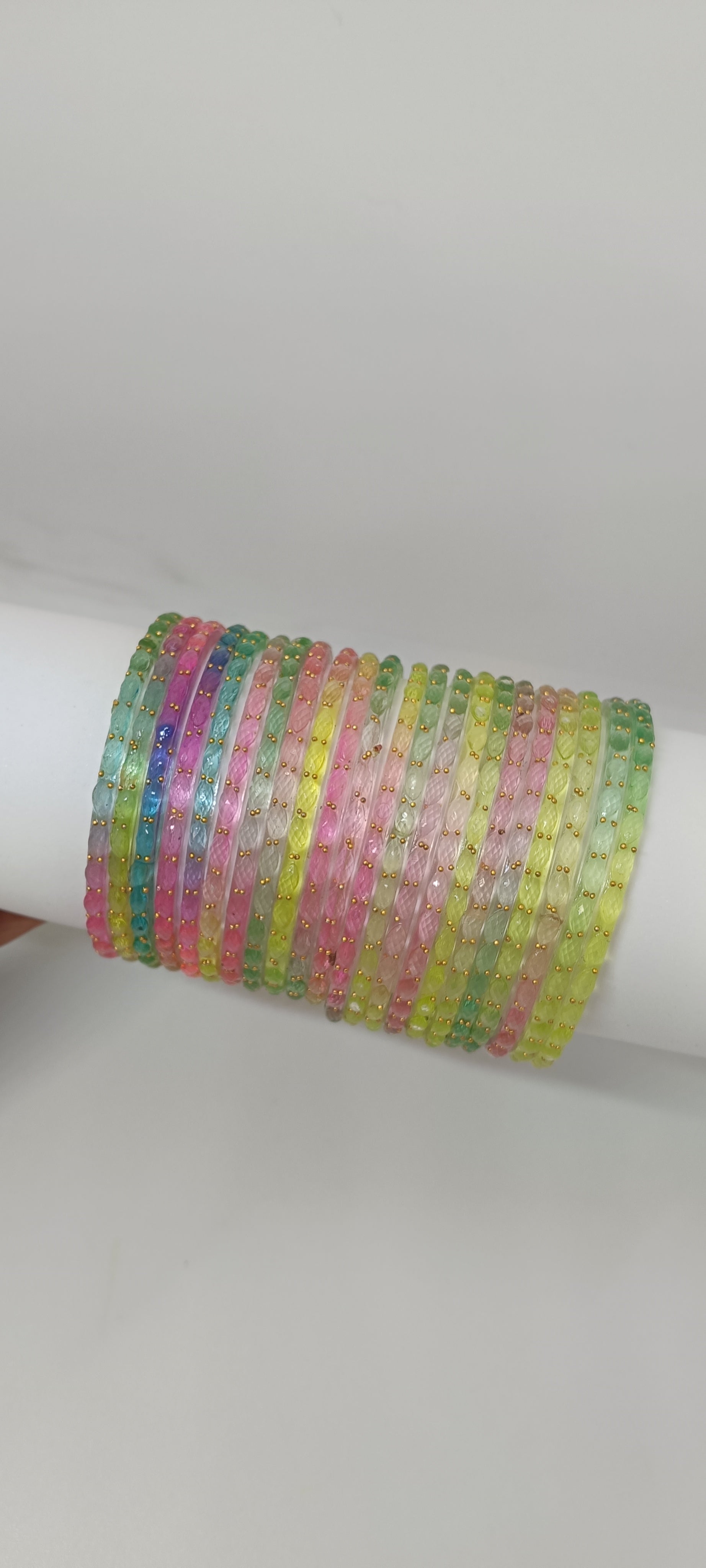 Multicolour Pastel Glass Bangles