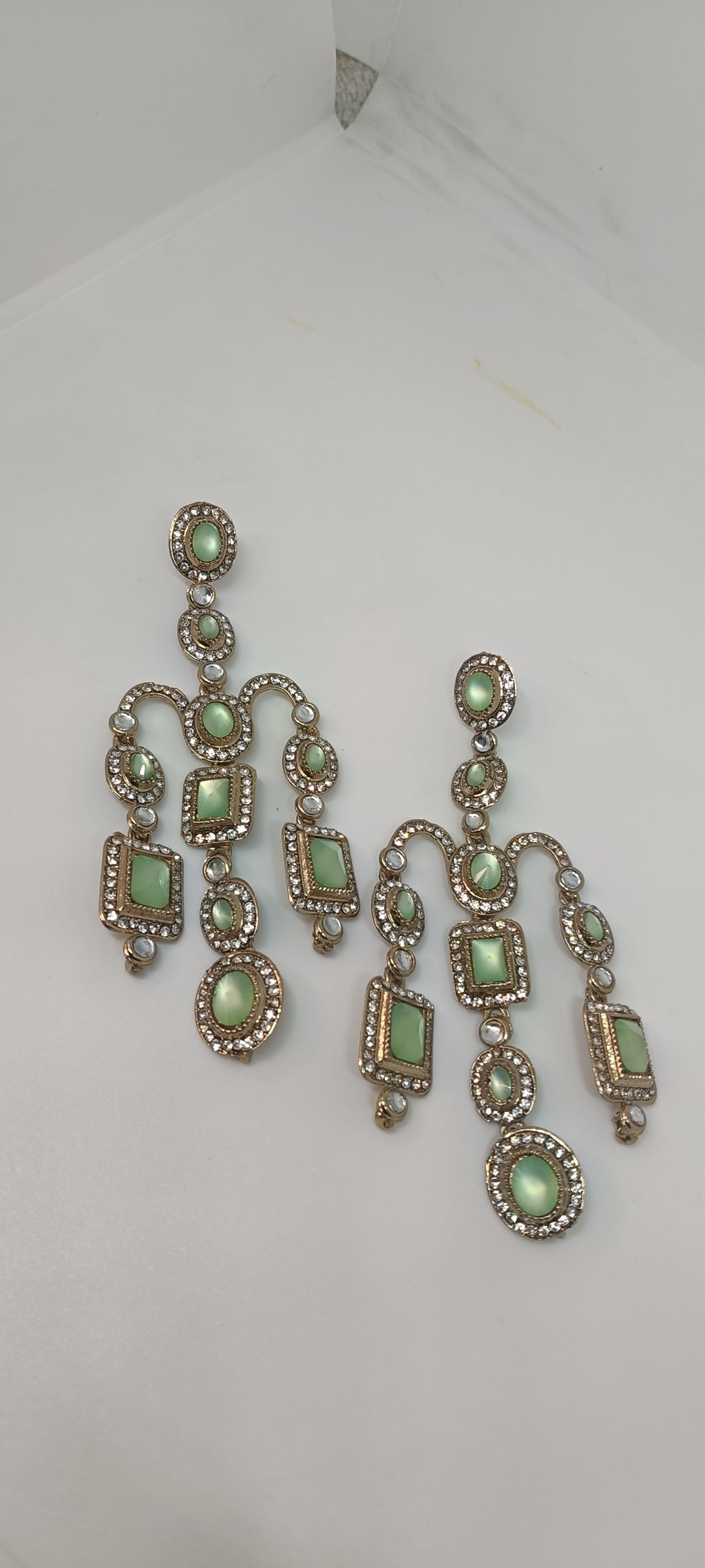 Long Green Party Earring